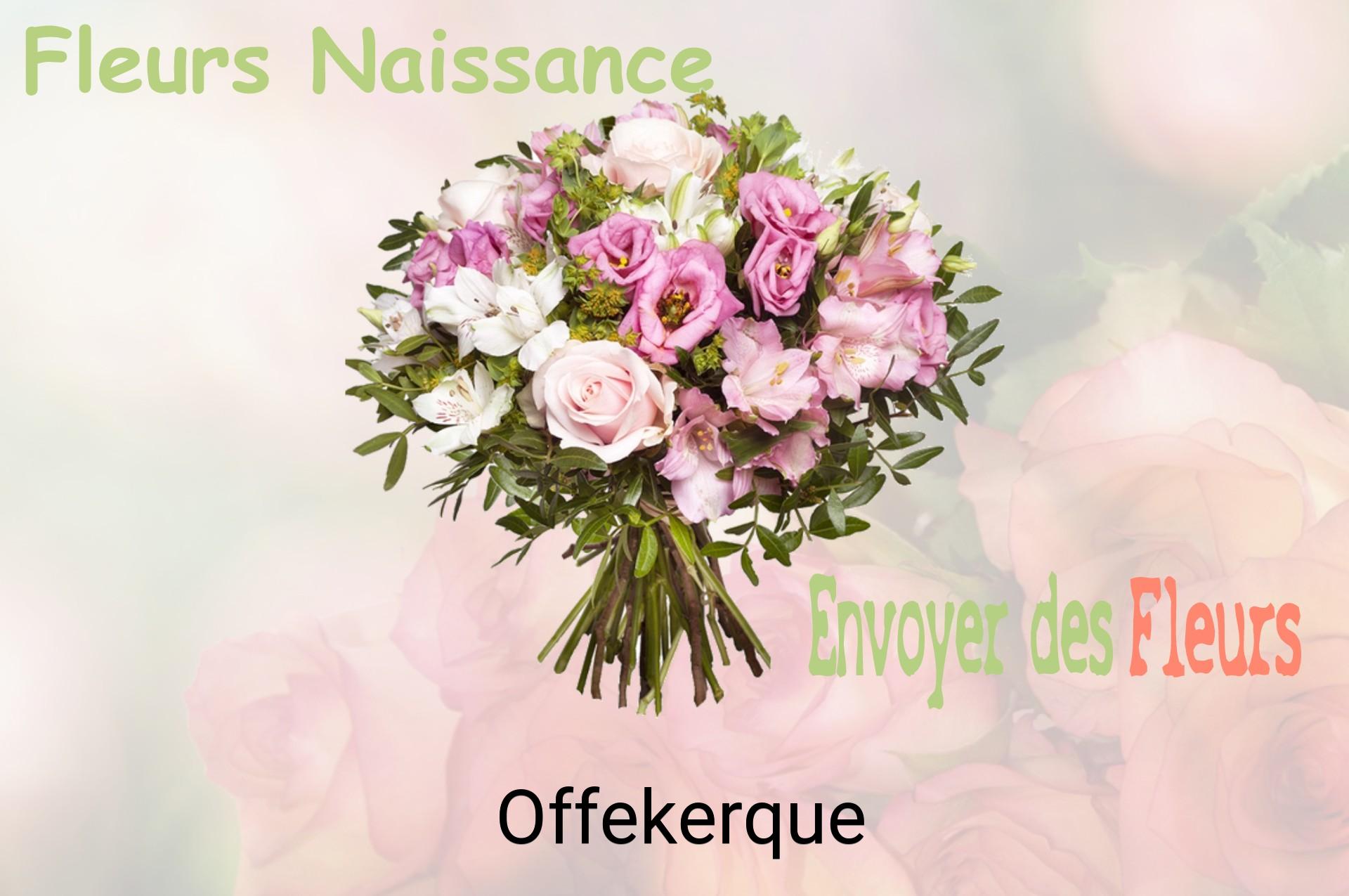 Bouquet de fleurs de naissance livré à Offekerque